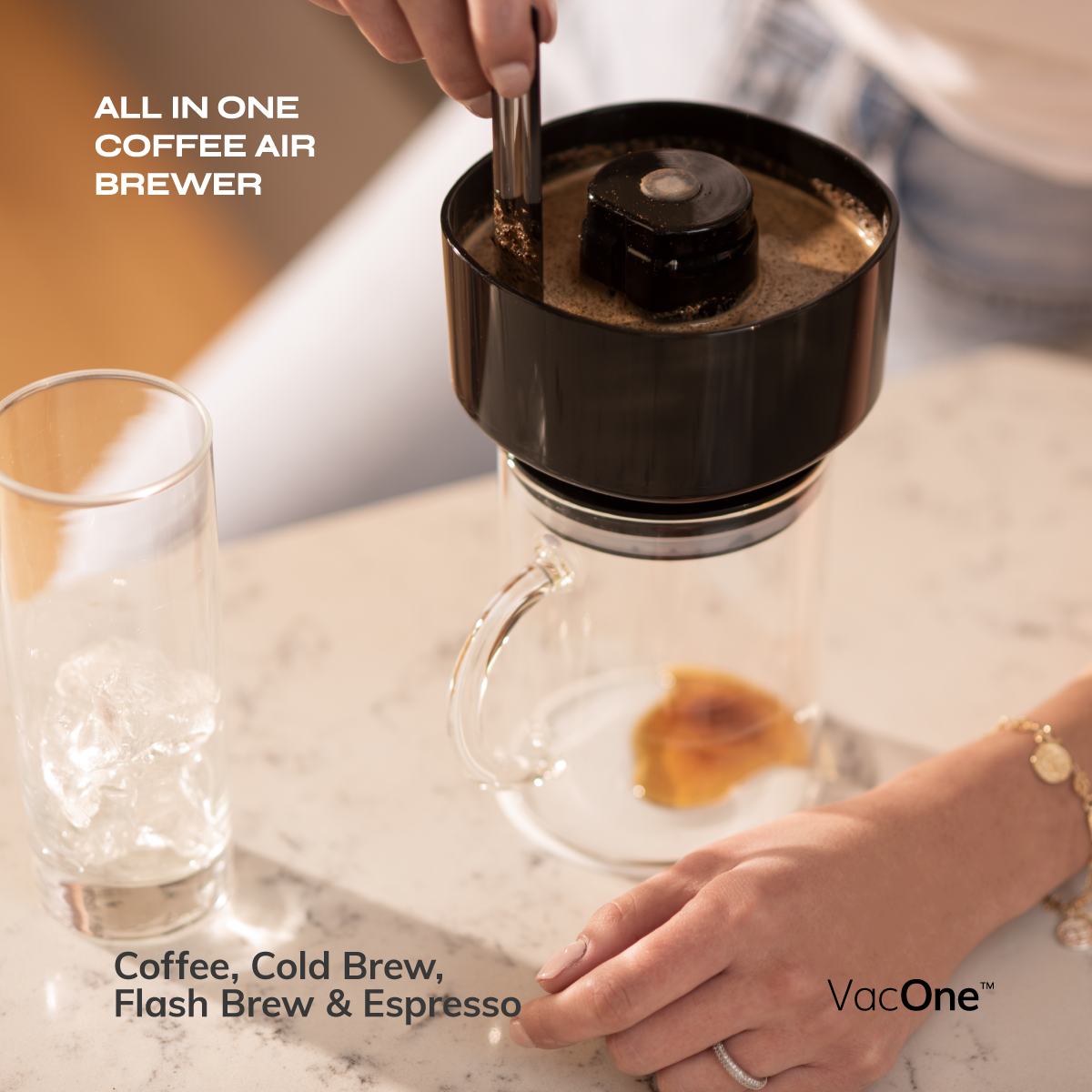 "Café todo en uno: aire, café, preparación en frío, elaboración rápida y espresso